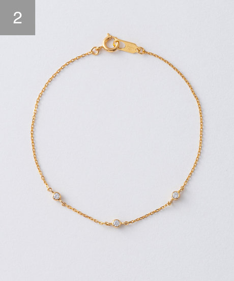 ミニマル ブレスレット ジルコニア