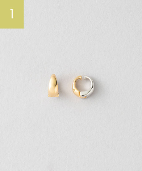 [スナップイヤリング] コンビカラー