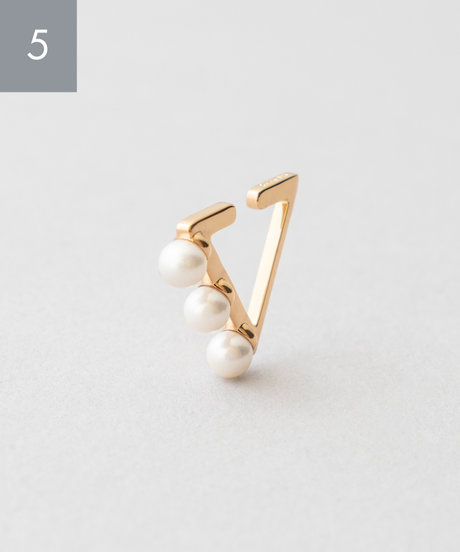 イヤーカフス トライアングル パール