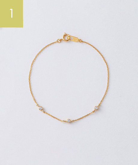 [ミニマル] ブレスレット ジルコニア