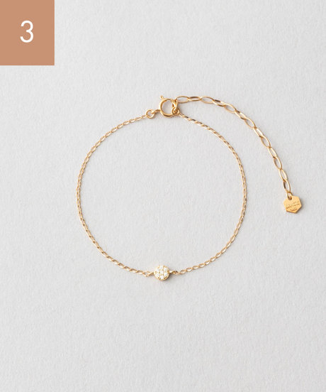 [ミニマル] ジルコニア サークル ブレスレット