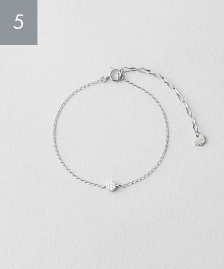 [ミニマル] ジルコニア サークル ブレスレット