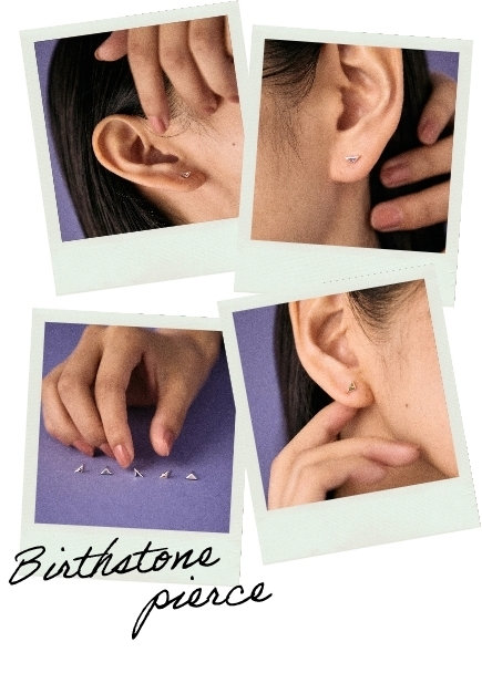 Birthstone pierce