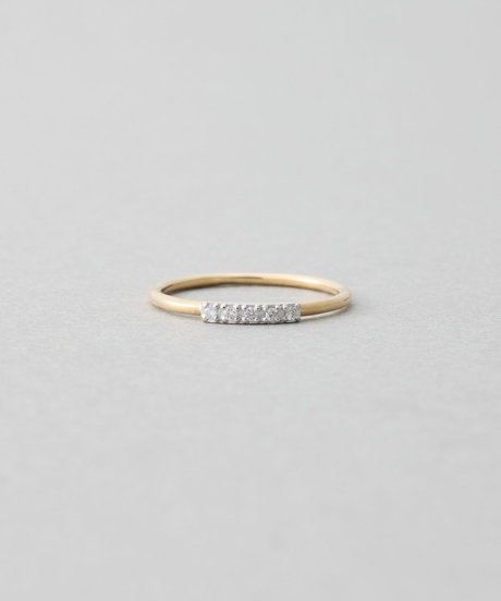 K10YG ピンキーリング コンビカラー ダイヤモンド