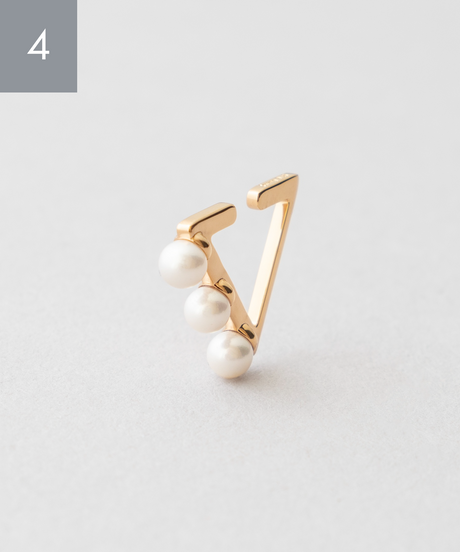 イヤーカフス トライアングル パール
