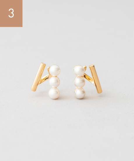 ダブルイヤリング パール