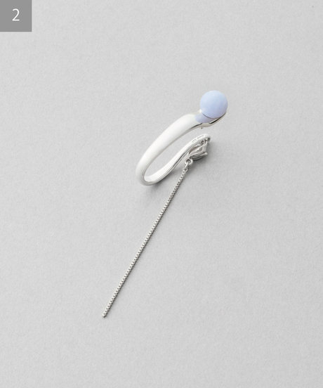 [インイヤーカフス] ナチュラルストーン チェーン